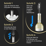 stainless steel wine chiller including 2 rods with pourer