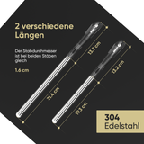 stainless steel wine chiller including 2 rods with pourer