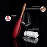 Glas-Polierstab mit Holzgriff inkl. 2 Poliertüchern (Limitierte Auflage)