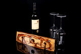 wine bottle and wine glass holder (handmade)