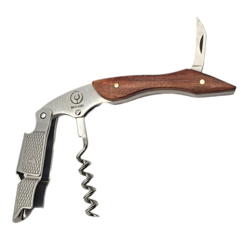 winegrower's knife corkscrew made of stainless steel and rosewood