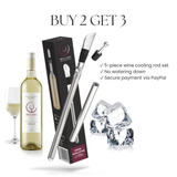 Weinkühlstab aus Edelstahl inkl. 2 Stäben mit Ausgießer